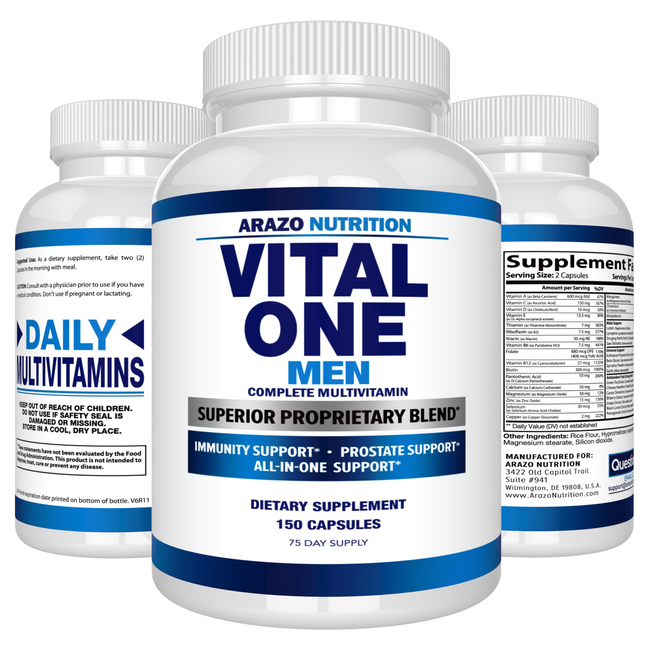 Foto 8 pulgar | Suplemento Multivitamínico Vital One De Arazo Nutrition Para Hombres - Venta Internacional.