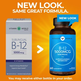 Foto 3 | Suplemento Vitamin World Vitamina B-12 5000 Mcg Sublingual - Venta Internacional.