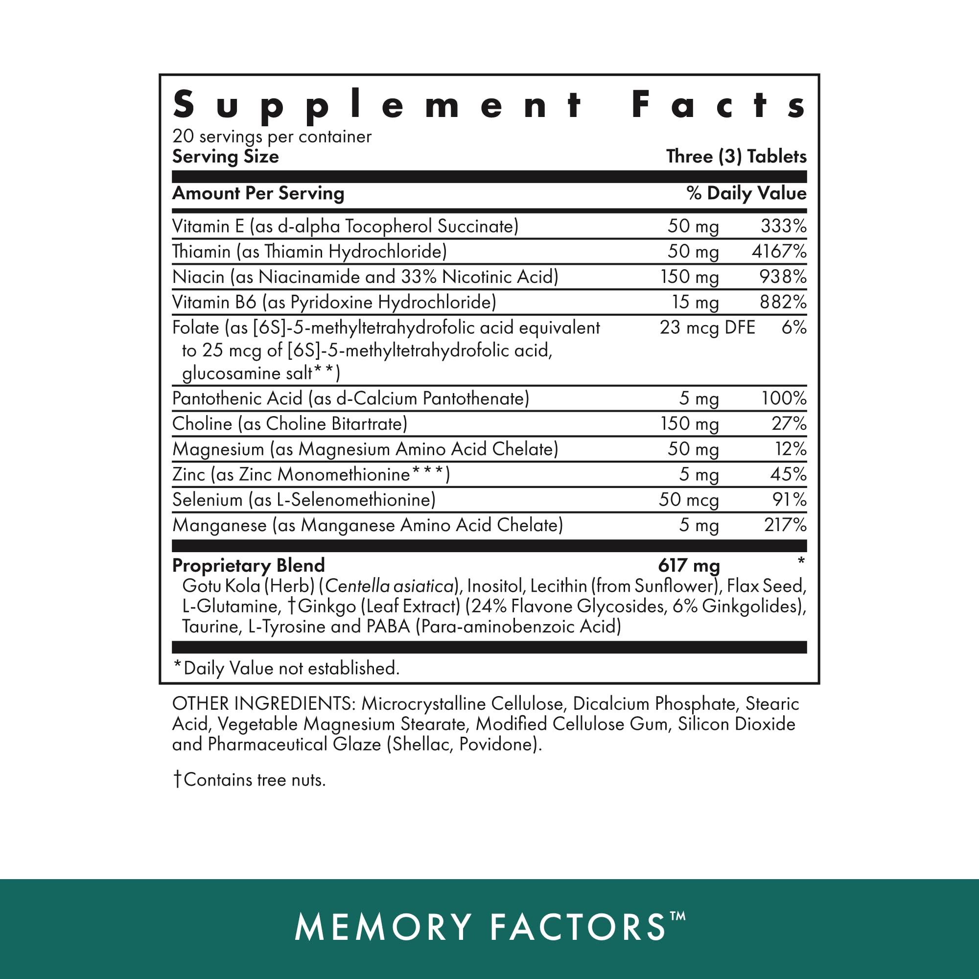 Foto 2 | Suplemento Michael's Memory Factors 90 Tabletas Vegetarianas - Venta Internacional.