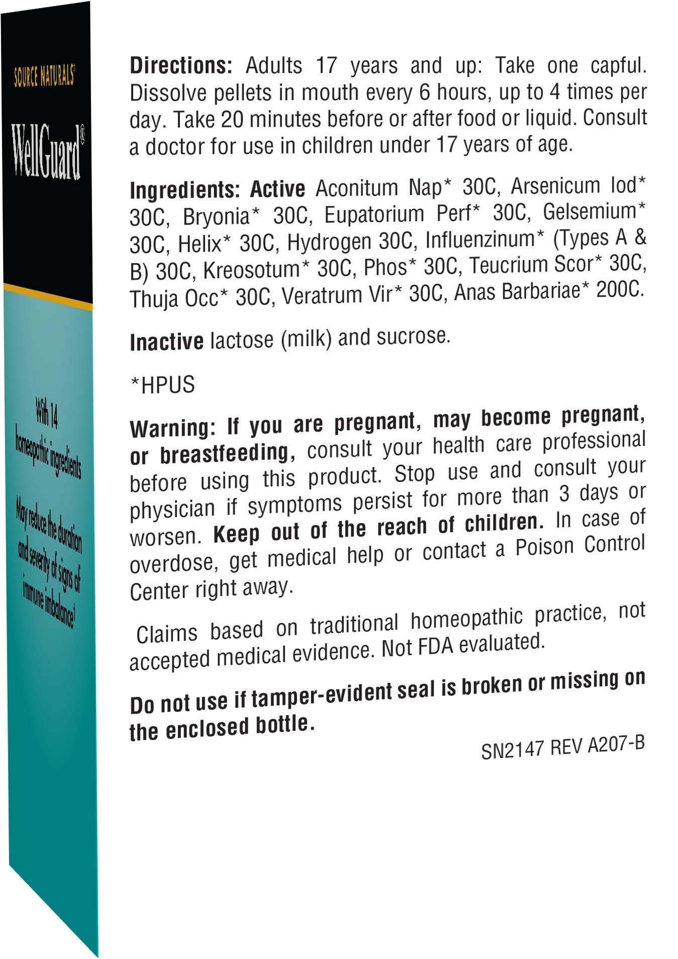 Foto 3 pulgar | Suplemento Source Naturals Wellguard 565 Comprimidos - Venta Internacional.