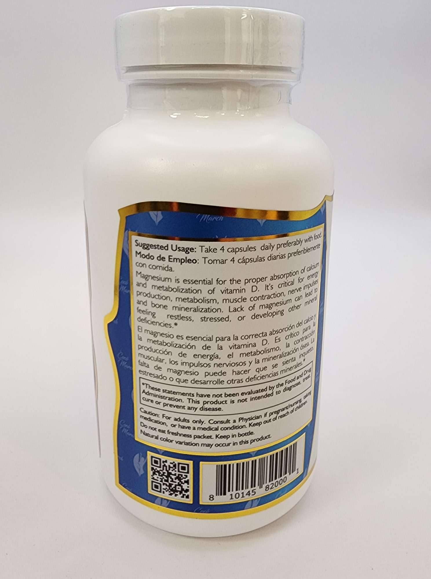 Foto 7 | Suplemento Cocó March Citrato De Magnesio 800 Mg 120 Cápsulas - Venta Internacional.