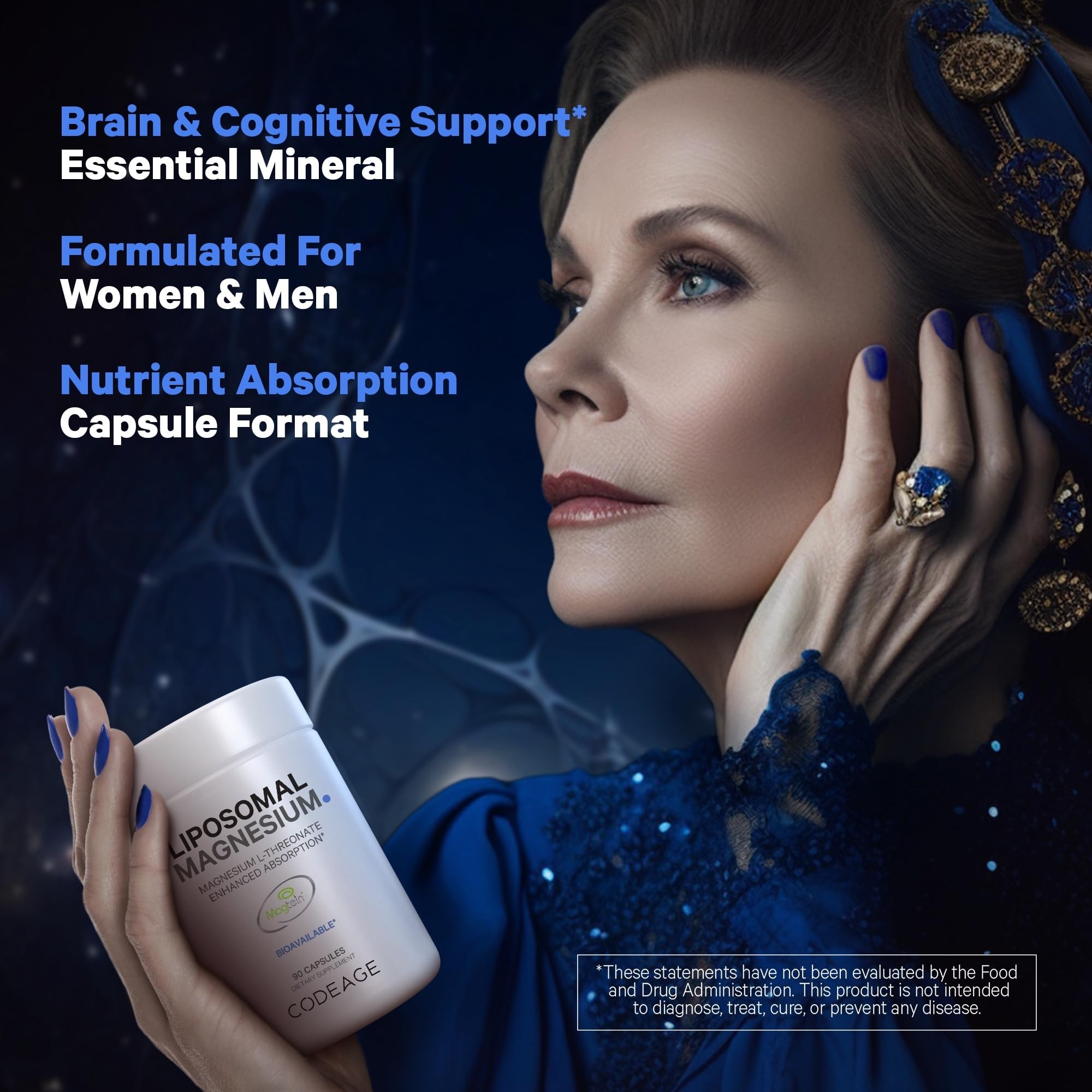Foto 4 | Suplemento De L-treonato De Magnesio Liposomal Codeage 90 Cápsulas - Venta Internacional.