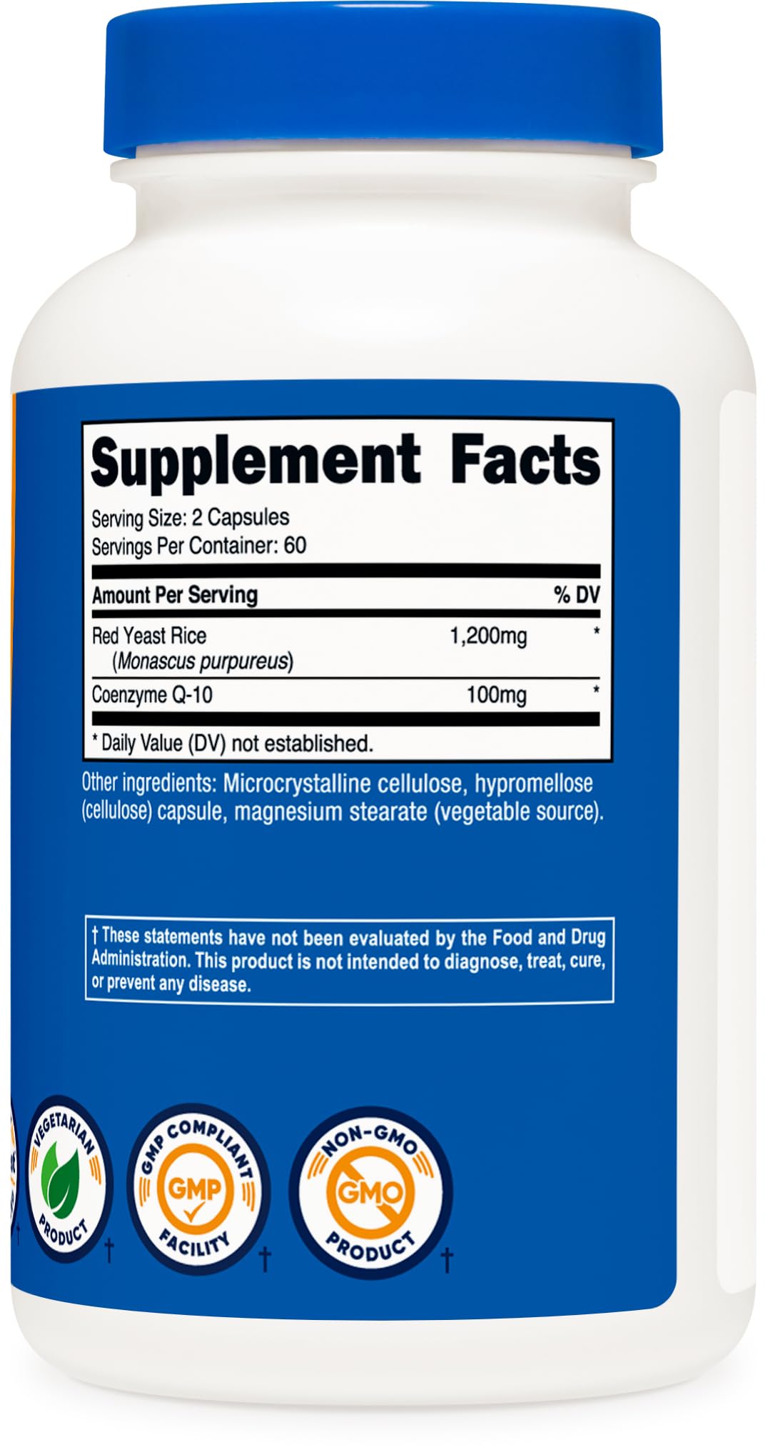 Foto 6 pulgar | Suplemento Nutricost De Arroz De Levadura Roja Con Coq10 1300 Mg 120 Cápsulas - Venta Internacional.