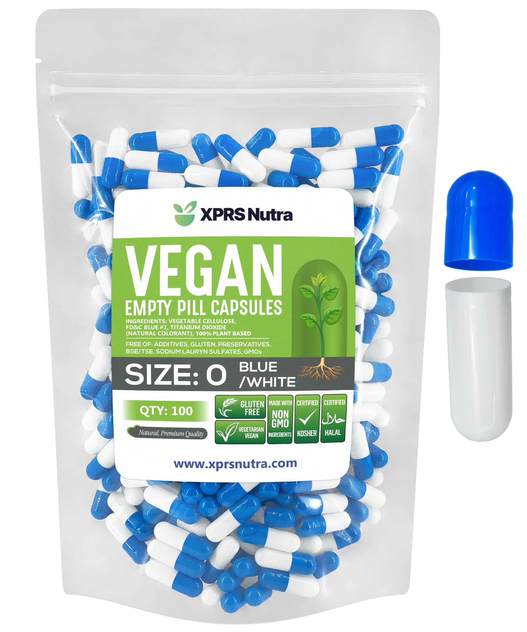Foto 2 pulgar | Cápsulas Vacías Xprs Nutra, Tamaño 0, 100 Unidades, Cápsulas Veganas - Venta Internacional.