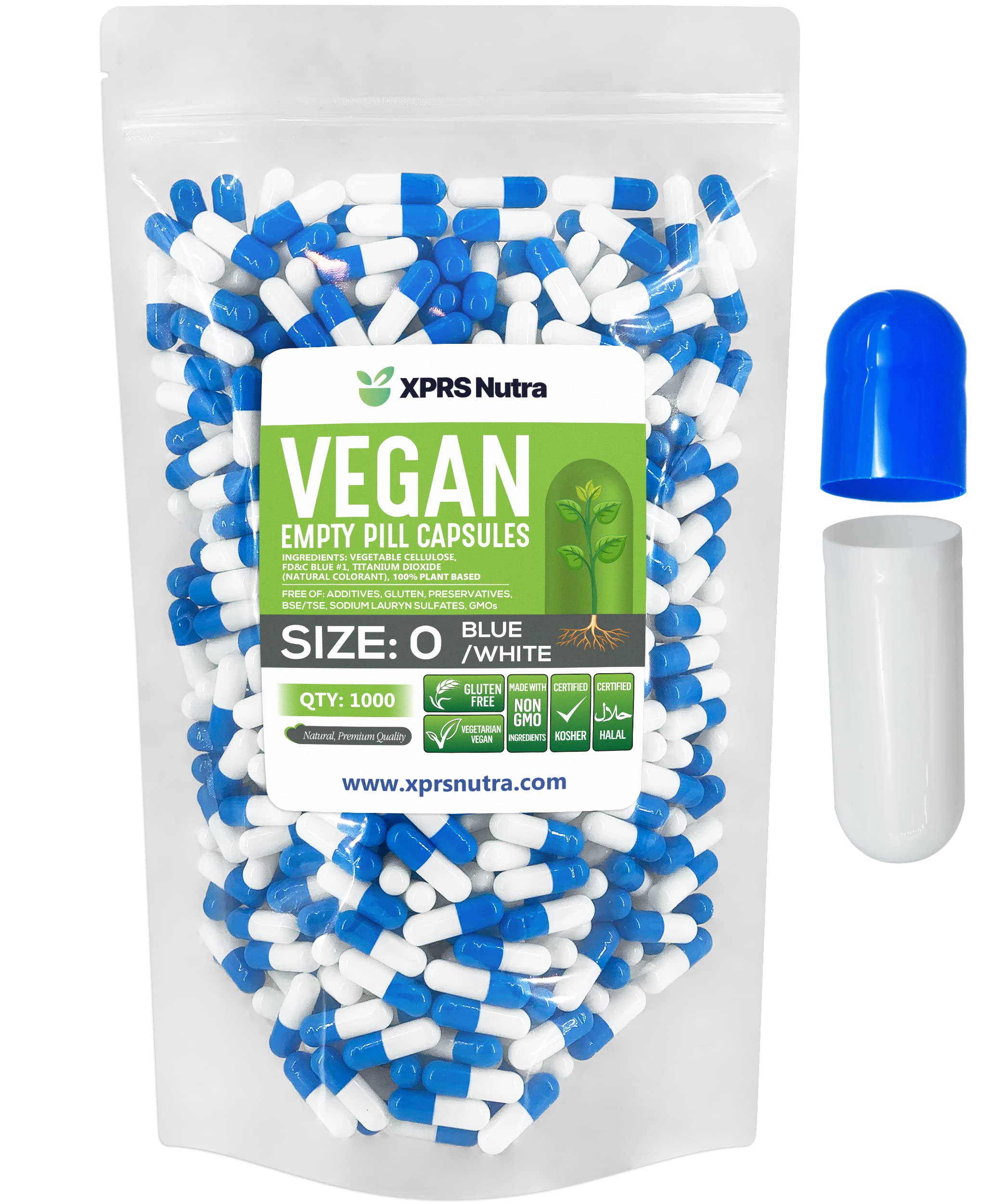 Foto 2 pulgar | Cápsulas Vacías Xprs Nutra Tamaño 0 - Cápsulas Veganas De 1000 Unidades - Venta Internacional.