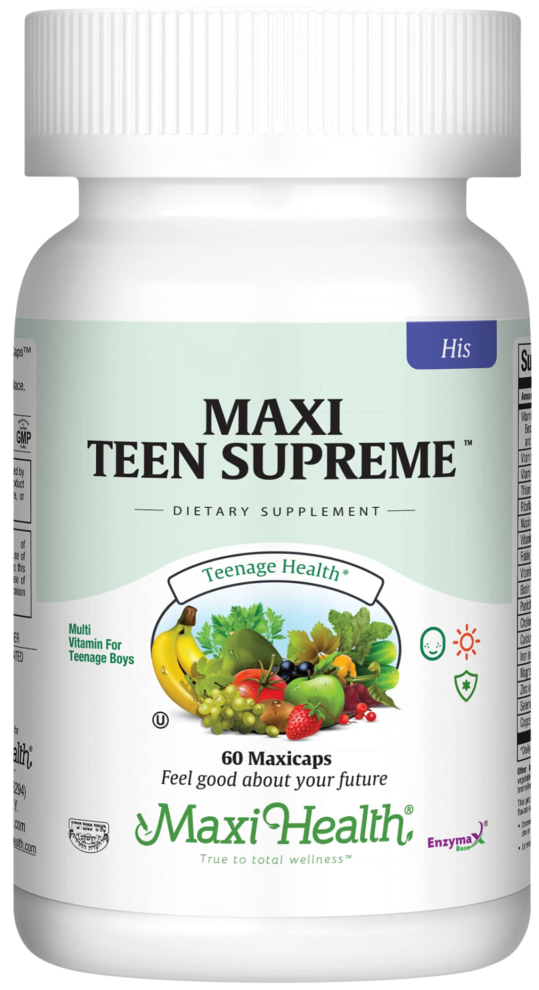 Foto 2 pulgar | Cápsulas Multivitamínicas Maxi Health Teen Supreme His Boys 12-17 - Venta Internacional.