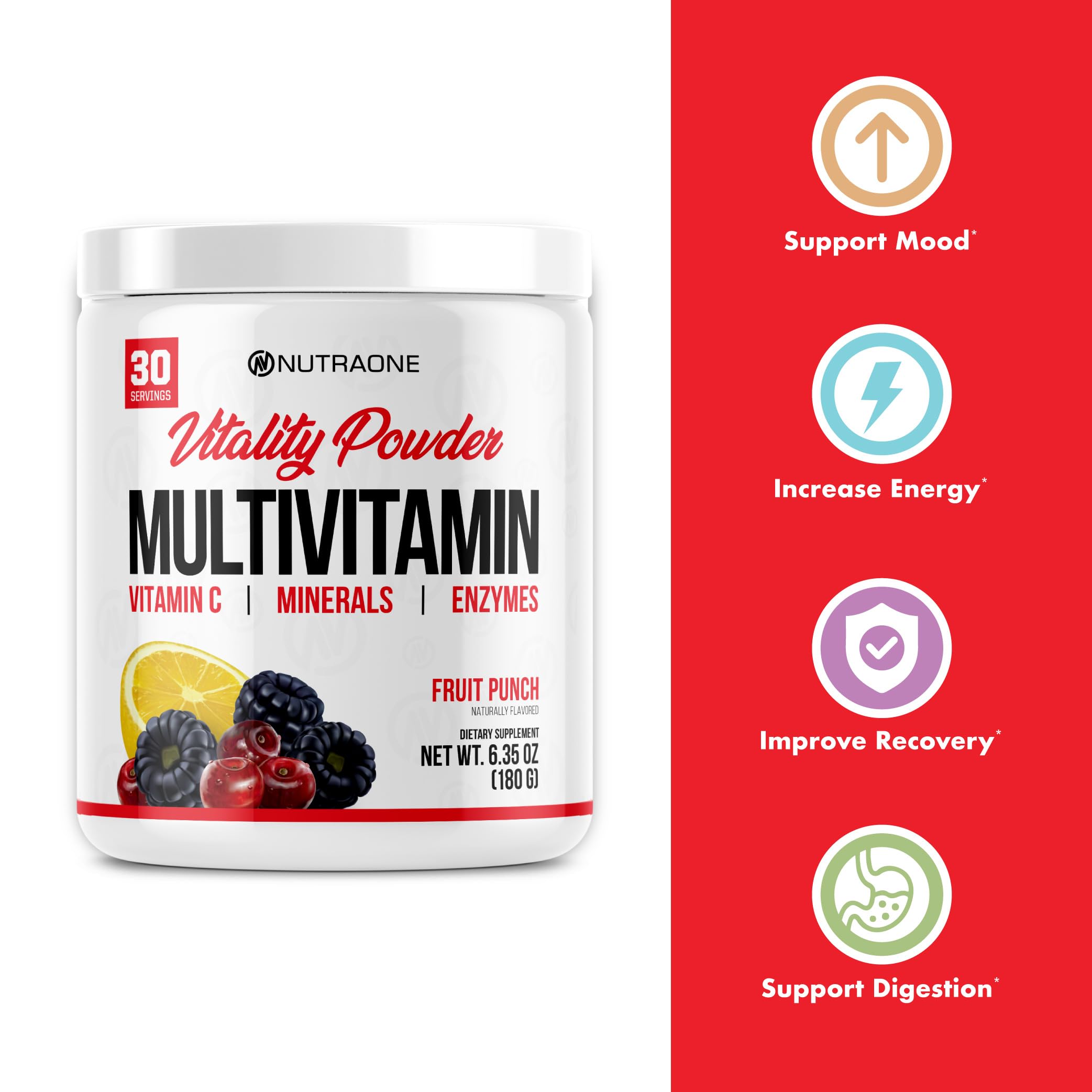 Foto 5 pulgar | Vitamina En Polvo Nutraone Vitality Fruit Punch 30 Porciones - Venta Internacional.