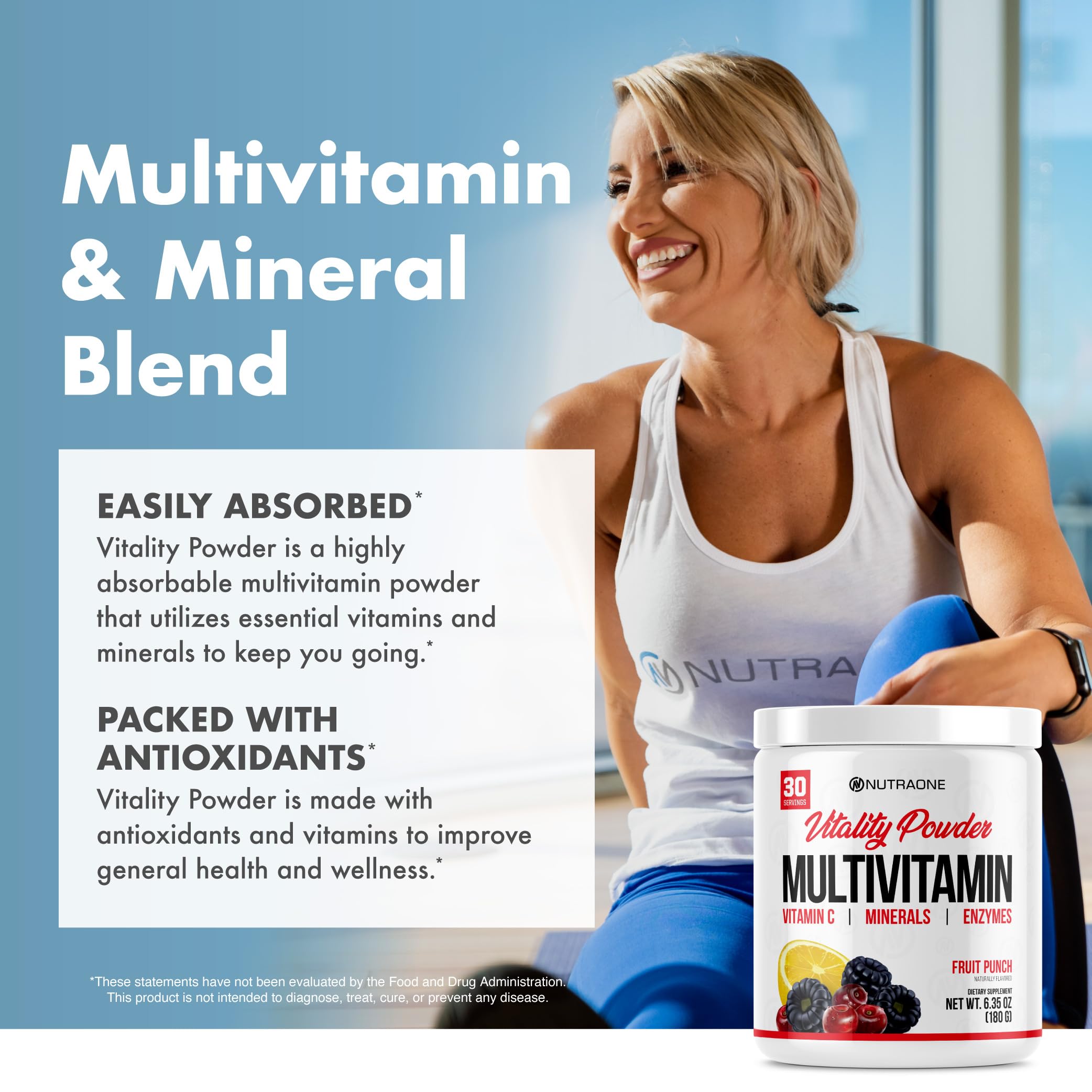 Foto 8 pulgar | Vitamina En Polvo Nutraone Vitality Fruit Punch 30 Porciones - Venta Internacional.