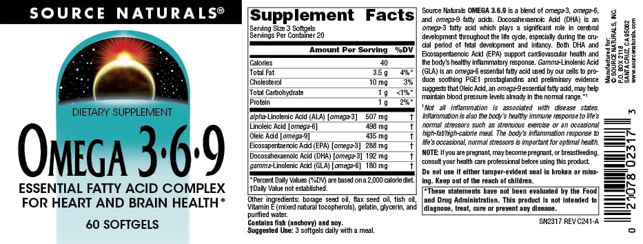 Foto 5 pulgar | Supplement Source Naturals Omega 3-6-9 60 Cápsulas Blandas - Venta Internacional.