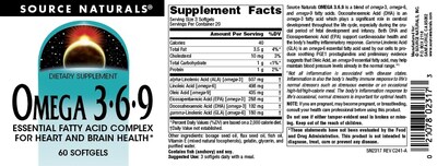 Foto 4 | Supplement Source Naturals Omega 3-6-9 60 Cápsulas Blandas - Venta Internacional.