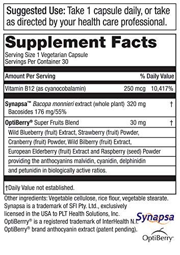 Foto 3 pulgar | Suplemento Purity Products Memory500 Bacopa Monniera 30 Cápsulas - Venta Internacional.