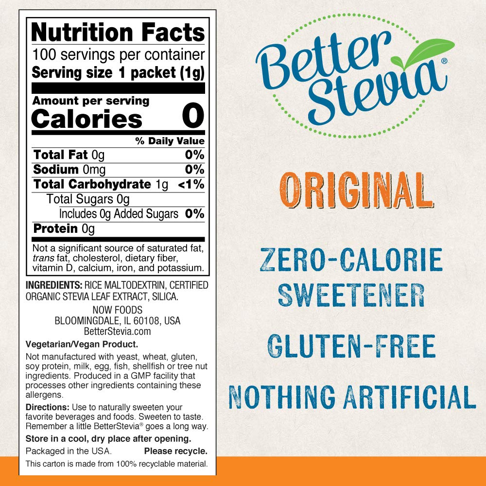 Foto 2 | Paquetes De Extracto De Stevia Now Foods, Paquete De 100 X 2 (200 En Total) - Venta Internacional.
