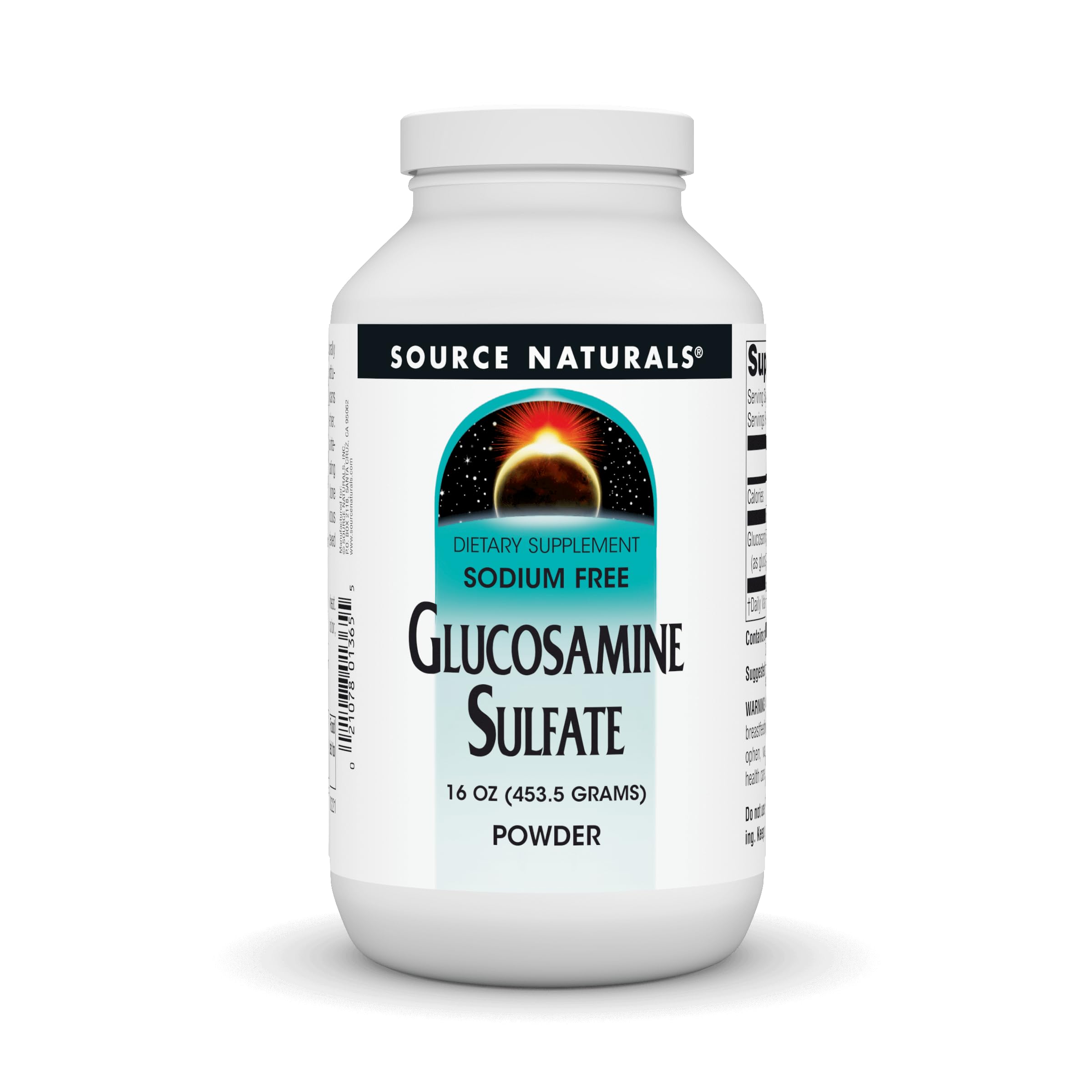 Foto 2 pulgar | Sulfato De Glucosamina En Polvo Supplement Source Naturals, 473 Ml - Venta Internacional.