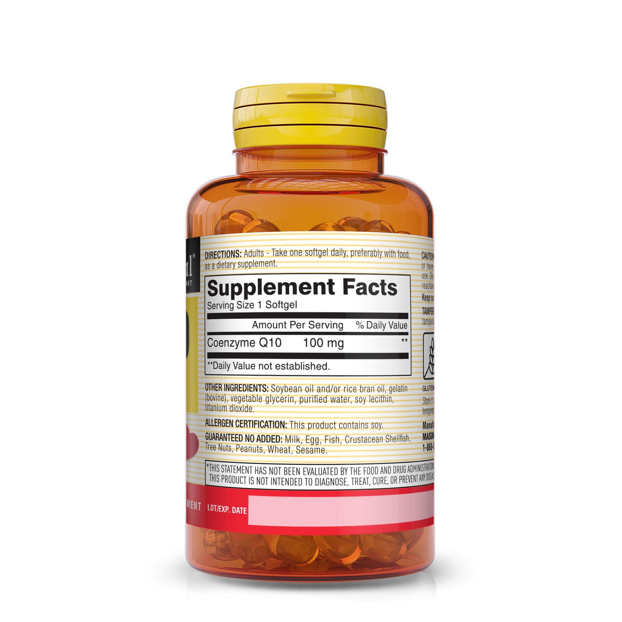 Foto 3 pulgar | Suplemento Mason Natural Co Q-10 100 Mg 30 Cápsulas Blandas - Venta Internacional.