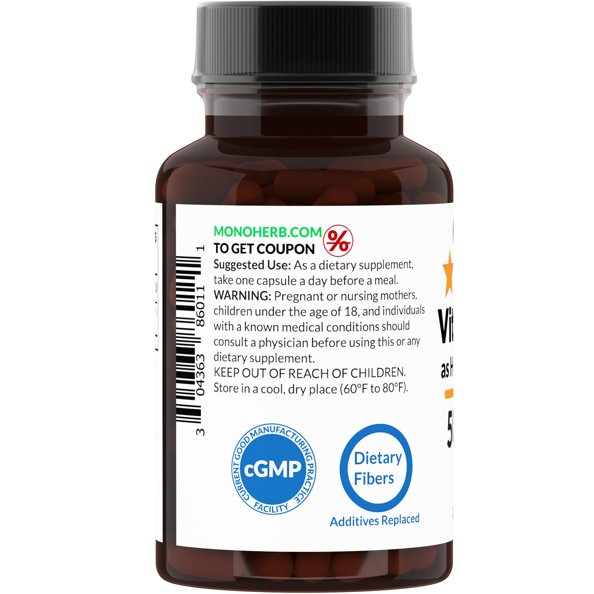 Foto 4 pulgar | Suplemento De Vitamina B12 Monoherb Hydroxo De 5000 Mcg Con Omega 3 - Venta Internacional.