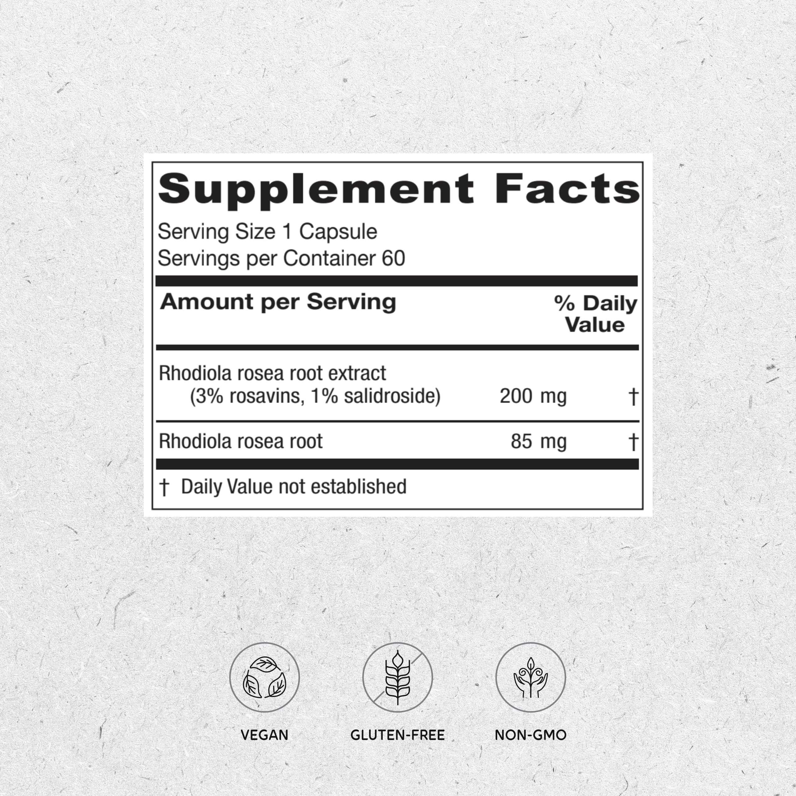 Foto 3 pulgar | Suplemento De Extracto De Raíz De Rhodiola Rosea De Vitanica 200 Mg 60 Cápsulas - Venta Internacional.