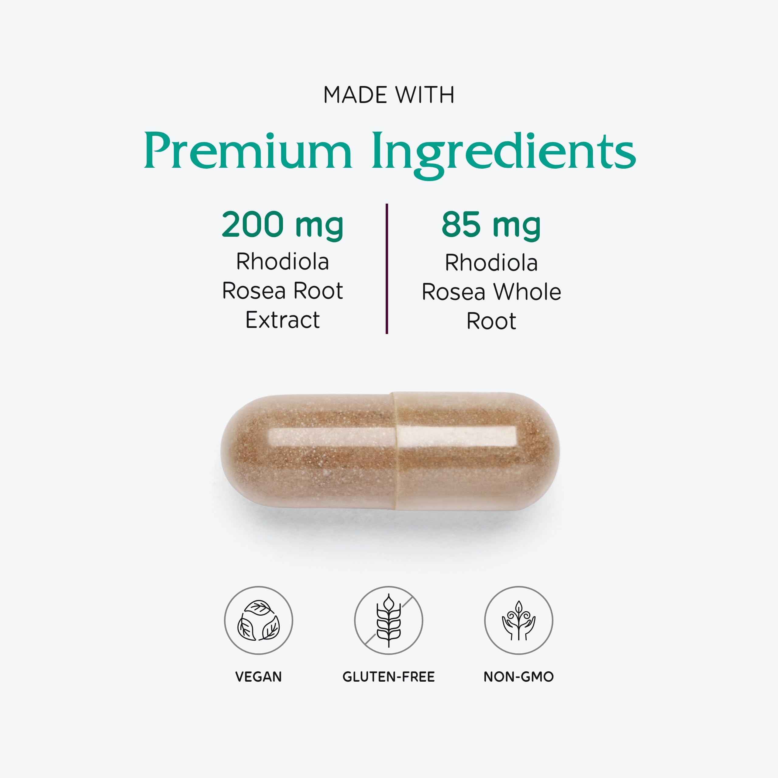 Foto 5 pulgar | Suplemento De Extracto De Raíz De Rhodiola Rosea De Vitanica 200 Mg 60 Cápsulas - Venta Internacional.