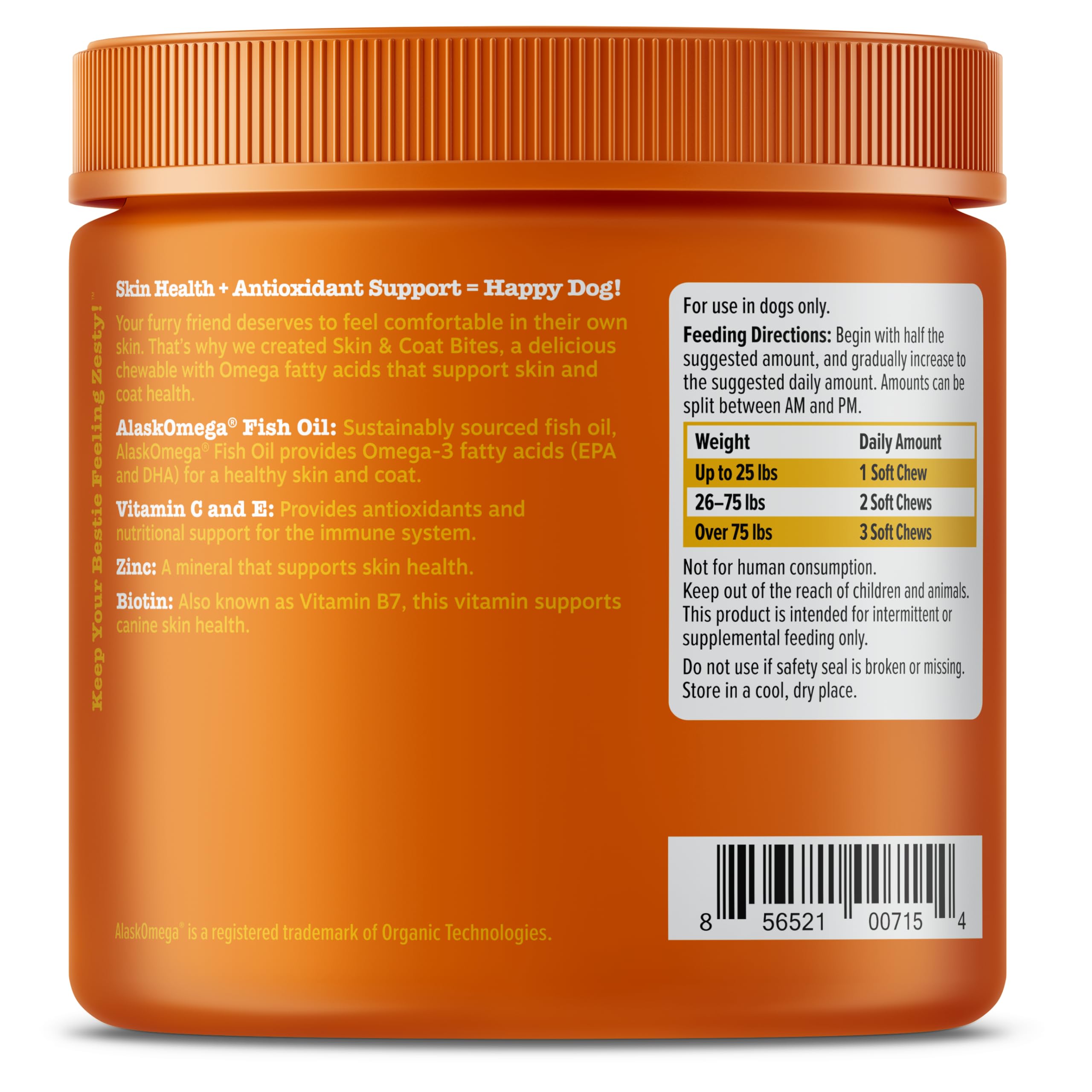Foto 5 | Suplemento De Aceite De Pescado De Alaska Omega 3 De Zesty Paws Para Perros - Venta Internacional.
