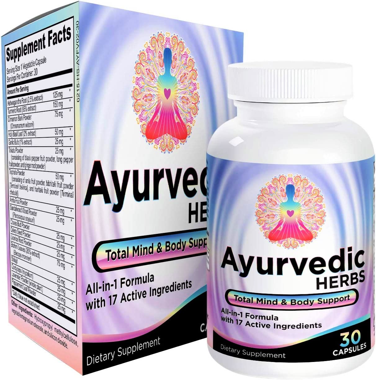 Suplemento De Hierbas Ayurvédicas Elevate Recovery 30 Cápsulas - Venta Internacional.