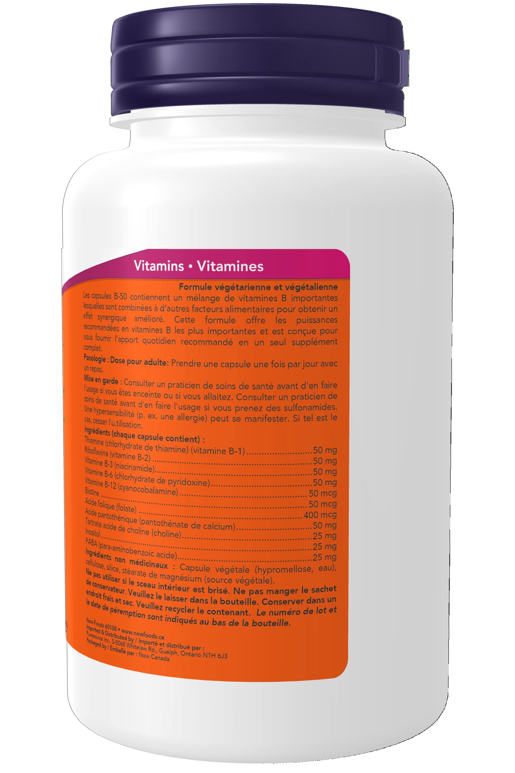 Foto 3 pulgar | Vitamina B-50, 100 Cápsulas Vegetarianas | Now Foods - Venta Internacional.