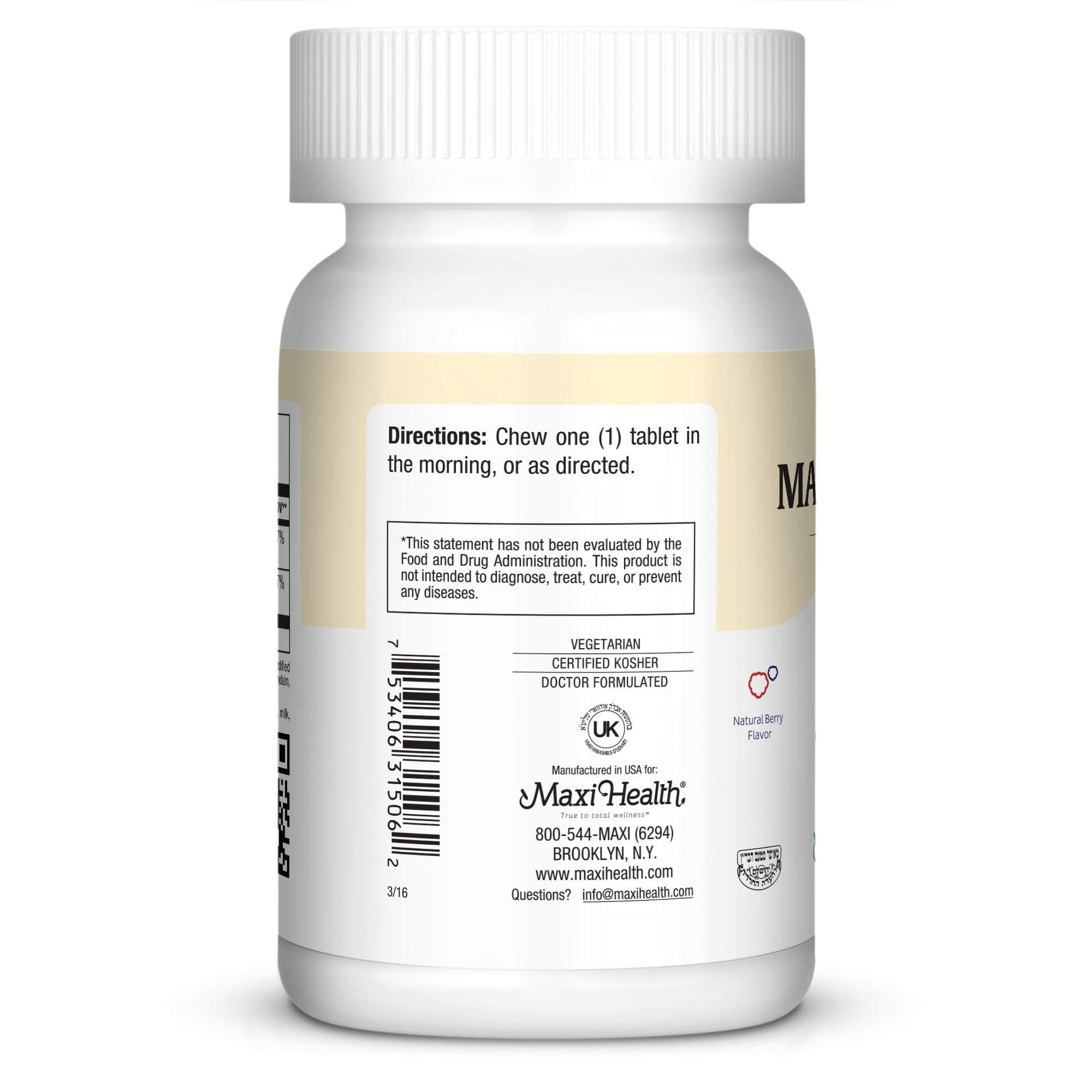 Foto 4 pulgar | Suplemento Maxi Health De Vitamina B-12, Masticable, 5000 Mcg, 60 Cápsulas - Venta Internacional.