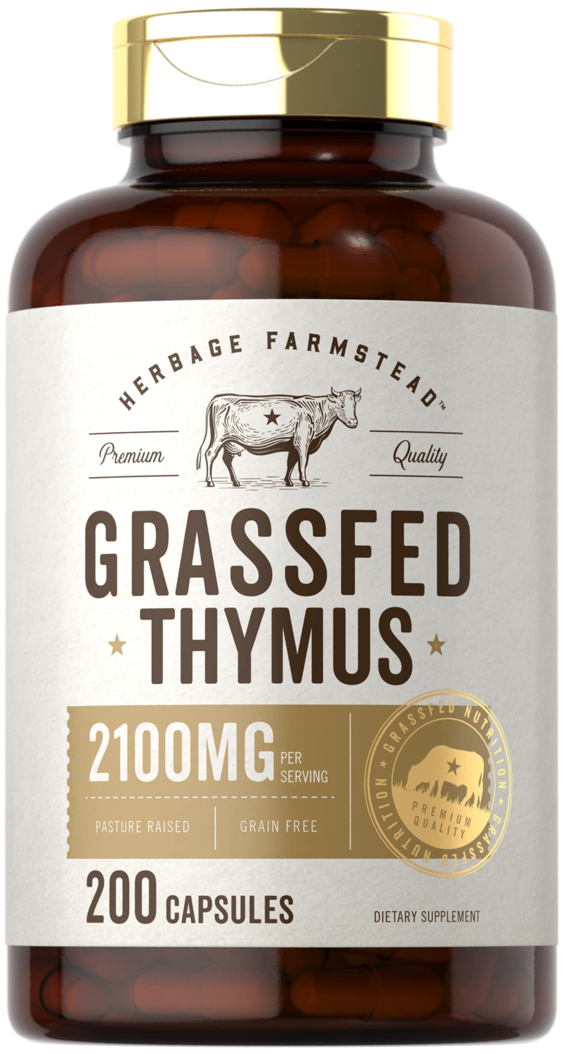 Foto 1 | Suplemento Carlyle, Carne De Res Alimentada Con Pasto, Timo Bovino, 4200 Mg, 200 Cápsulas - Venta Internacional.