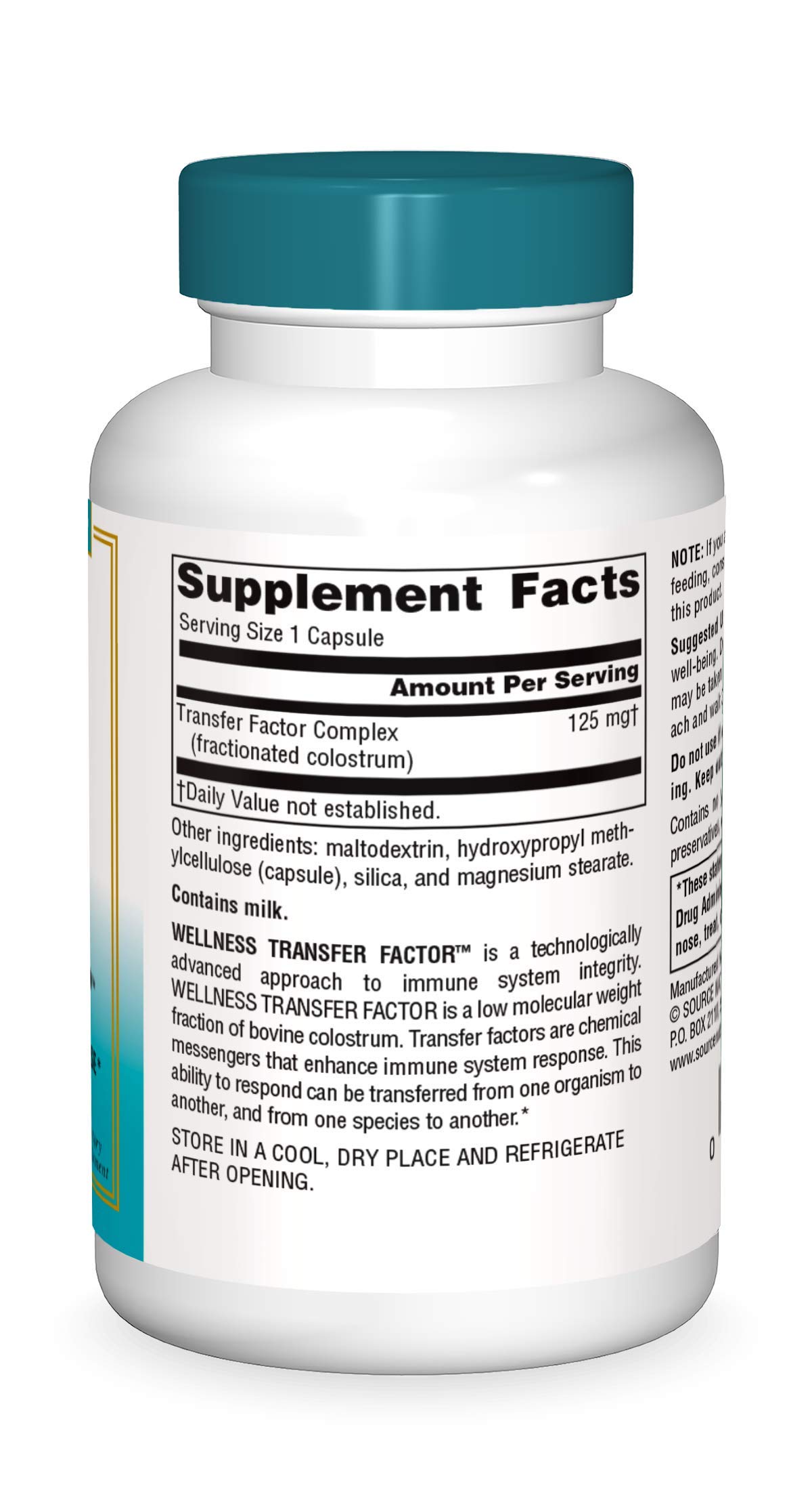 Foto 4 pulgar | Supplement Source Naturals Wellness Transfer Factor 125 Mg - Venta Internacional.