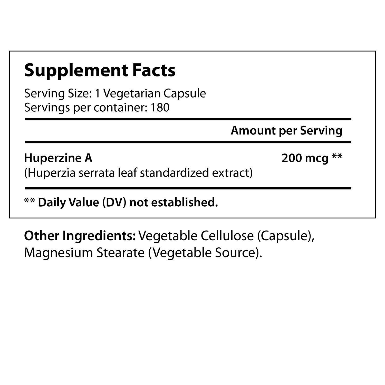 Foto 3 pulgar | Suplemento Longlife Nutri Huperzine A 200 Mcg 180 Cápsulas - Venta Internacional.