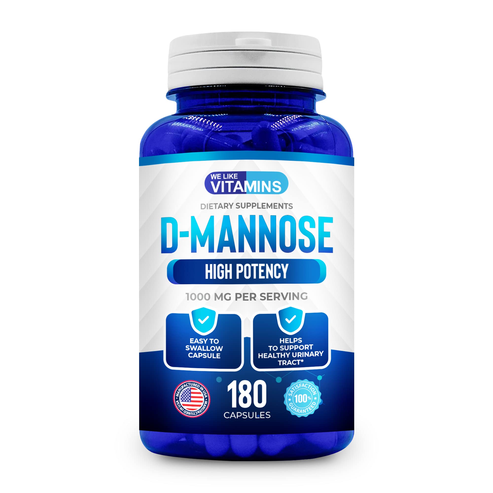 Foto 7 | Suplemento We Like Vitaminas D-manosa 1000 Mg 180 Cápsulas - Venta Internacional.
