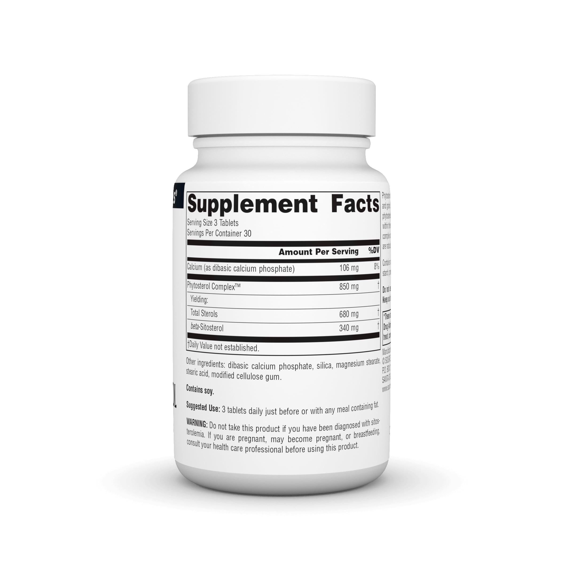 Foto 3 pulgar | Complejo De Fitosteroles Supplement Source Naturals 113 Mg 90 Comprimidos - Venta Internacional.