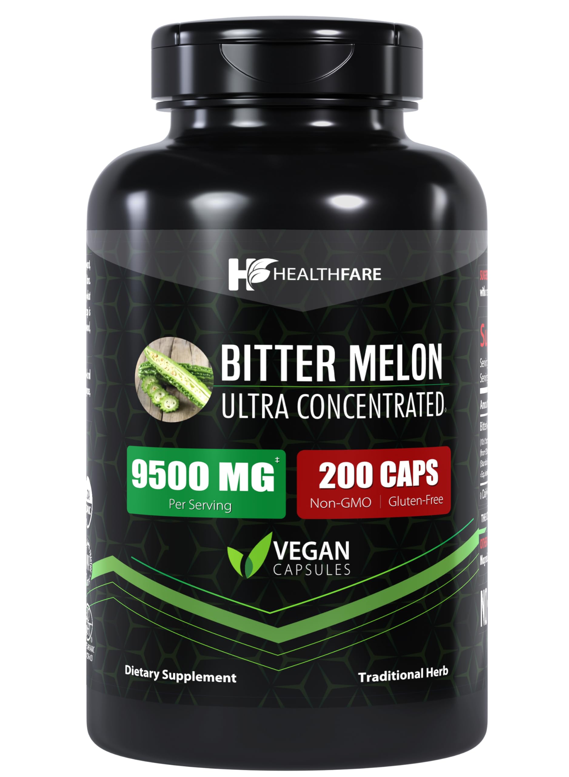 Foto 2 pulgar | Extracto De Melón Amargo Orgánico Supplement Healthfare 9500 Mg - Venta Internacional.