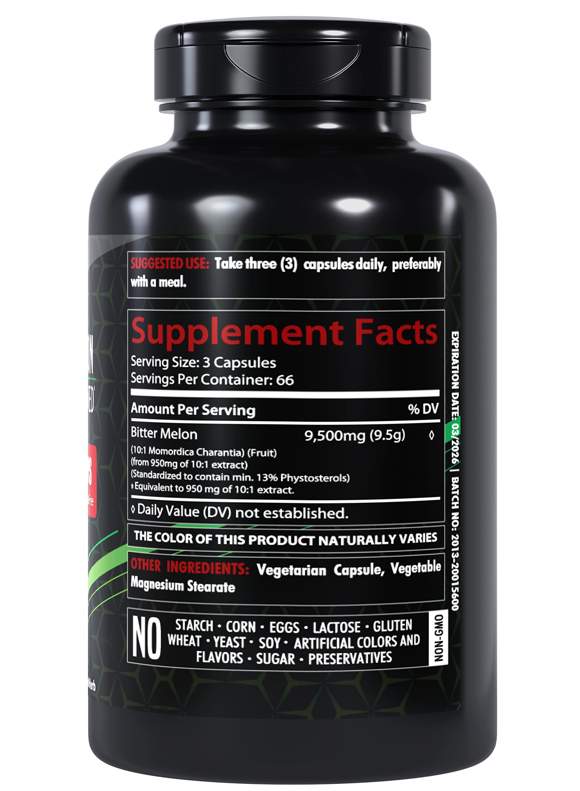 Foto 3 pulgar | Extracto De Melón Amargo Orgánico Supplement Healthfare 9500 Mg - Venta Internacional.