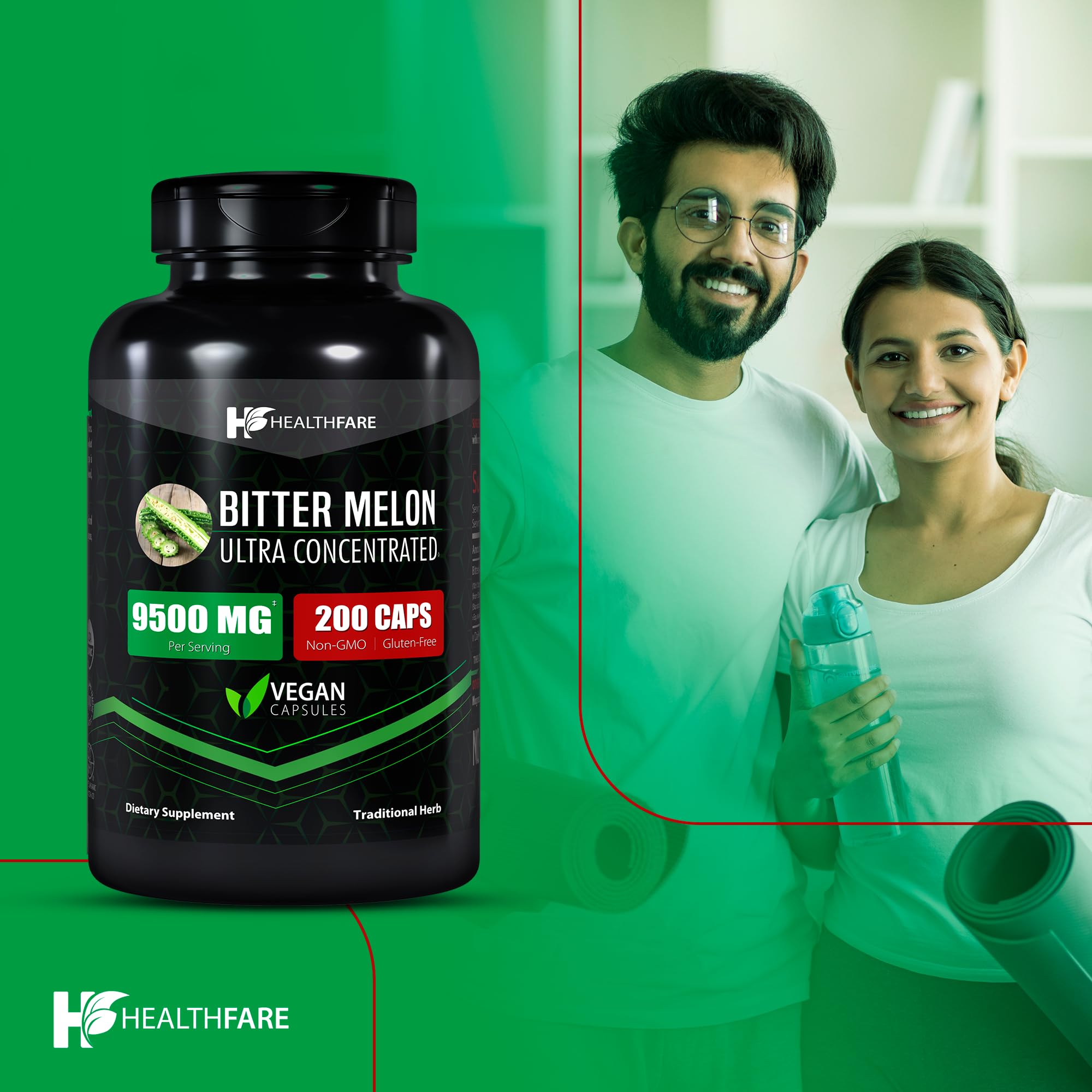 Foto 8 pulgar | Extracto De Melón Amargo Orgánico Supplement Healthfare 9500 Mg - Venta Internacional.