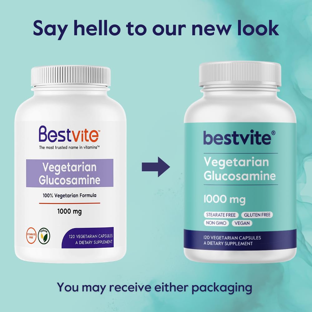 Foto 3 | Suplemento Bestvite De Glucosamina Vegetariana 1000 Mg 120 Cápsulas - Venta Internacional.
