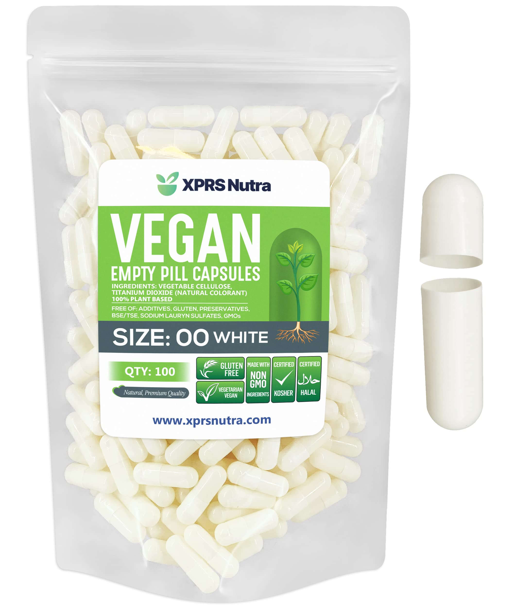 Foto 2 pulgar | Cápsulas Vacías Xprs Nutra, Tamaño 00, 100 Unidades, Cápsulas Veganas - Venta Internacional.