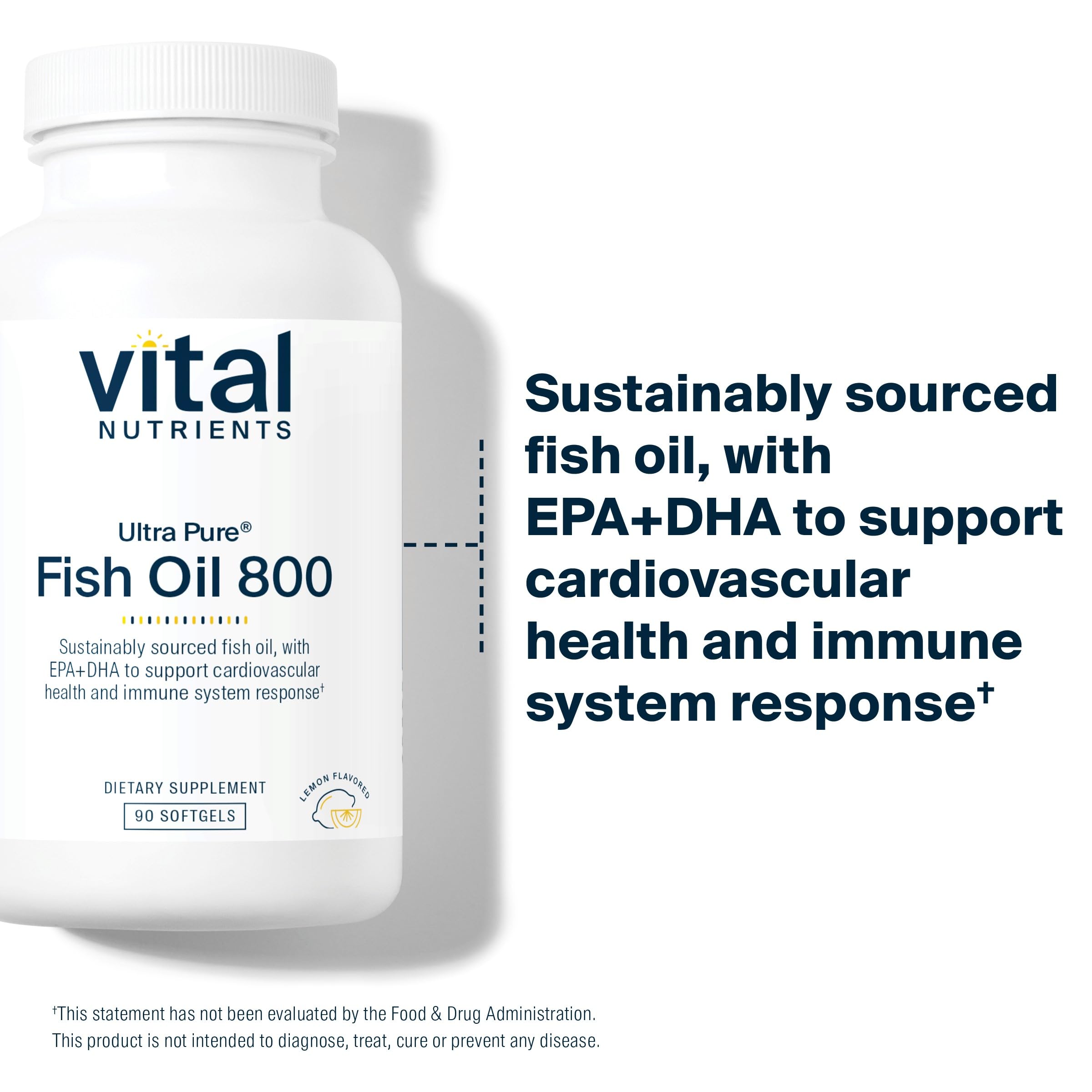 Foto 4 pulgar | Suplemento Vital Nutrients Ultra Pure  Fish Oil 800 90 Cápsulas Blandas - Venta Internacional.