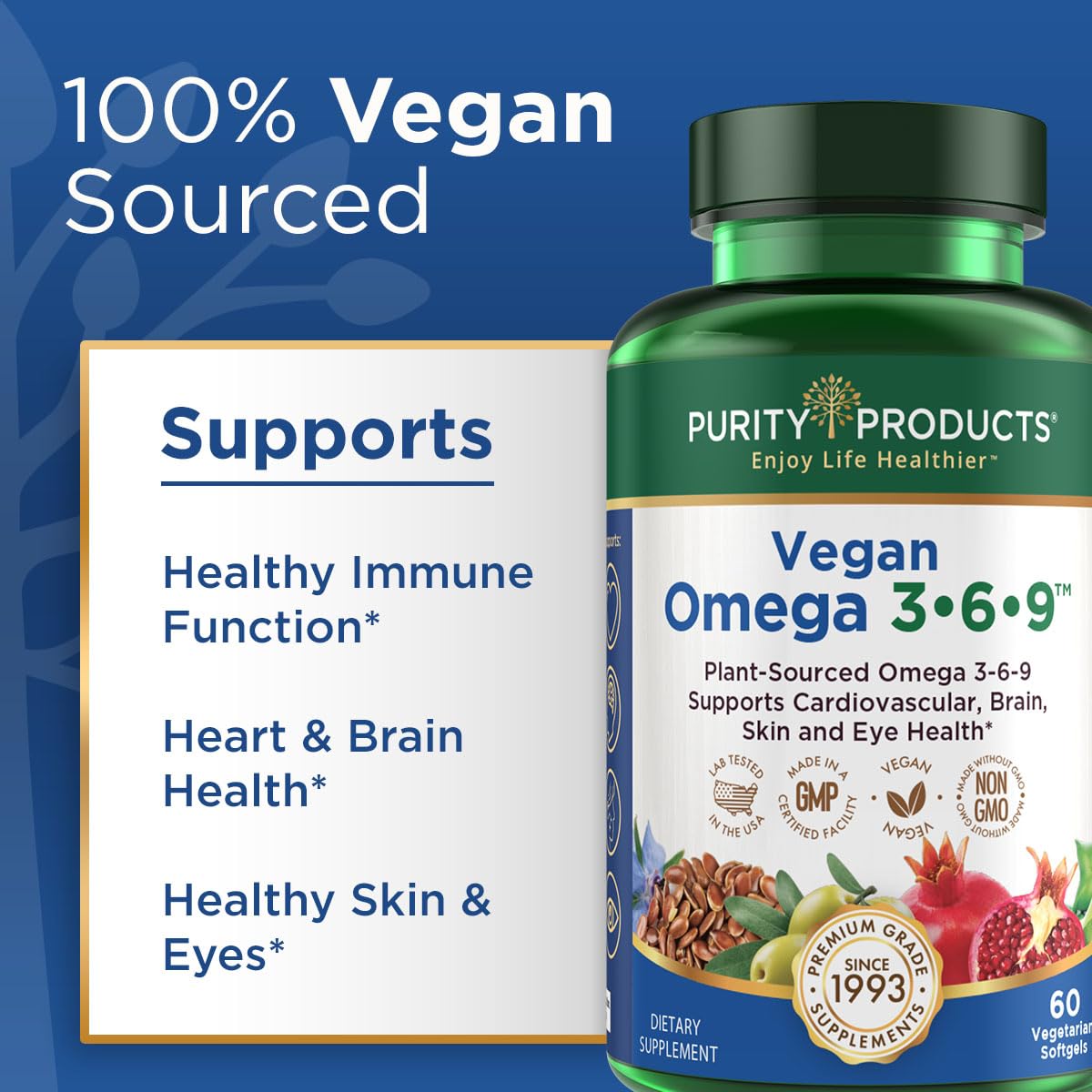 Foto 4 pulgar | Supplement Purity Products Omega 3-6-9 Para Veganos/vegetarianos - Venta Internacional.