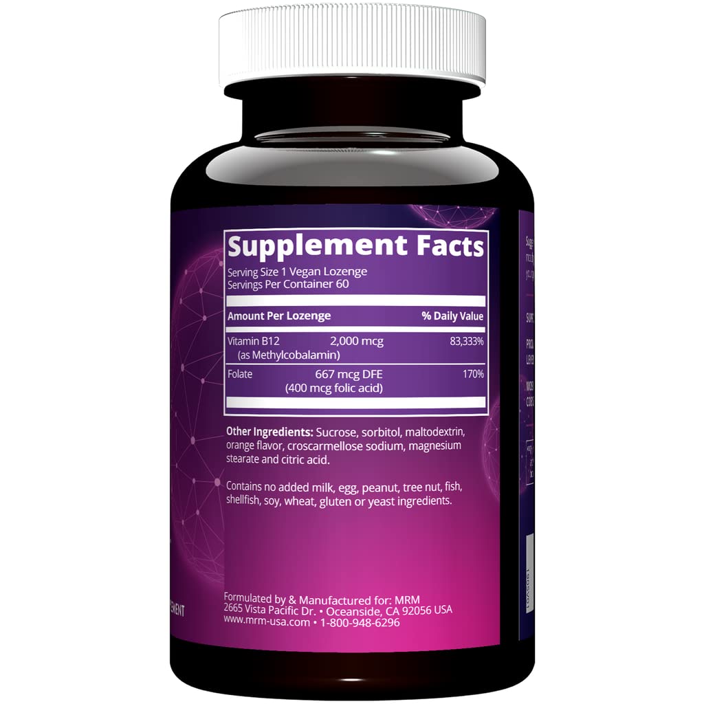 Foto 3 pulgar | Vitamina B-12 Mrm (metilcobalamina) Con Ácido Fólico 60 Comprimidos - Venta Internacional.