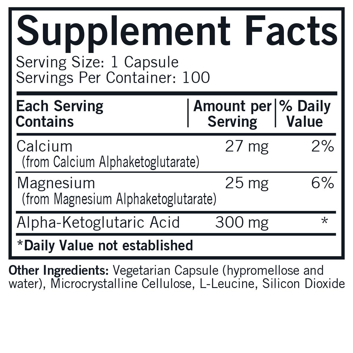 Foto 3 pulgar | Suplemento De Ácido Alfa-cetoglutárico Kirkman 300 Mg 100 Cápsulas - Venta Internacional.