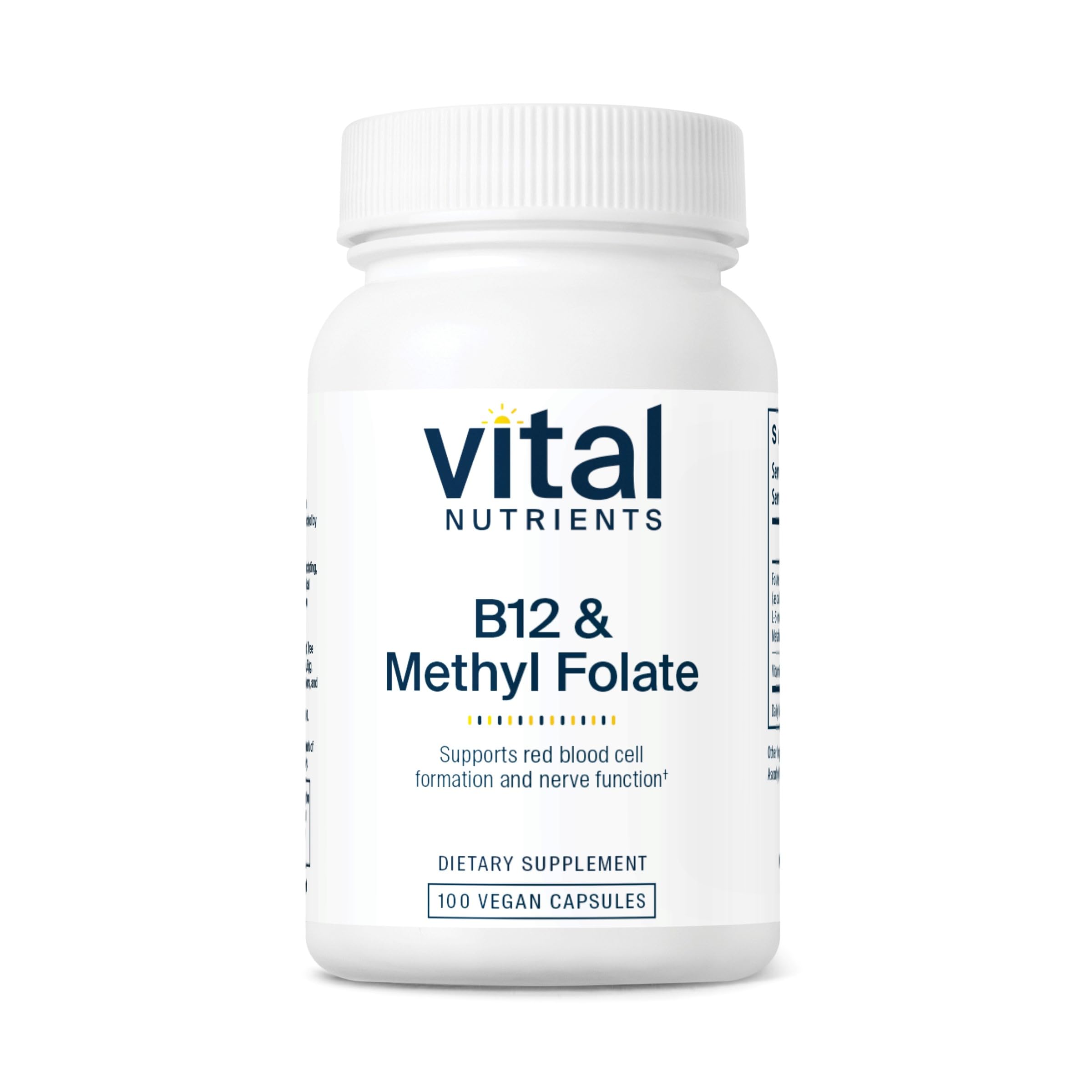 Foto 2 pulgar | Suplemento De Vitamina B12 Y Folato De Metilo De Vital Nutrients, 100 Cápsulas - Venta Internacional.