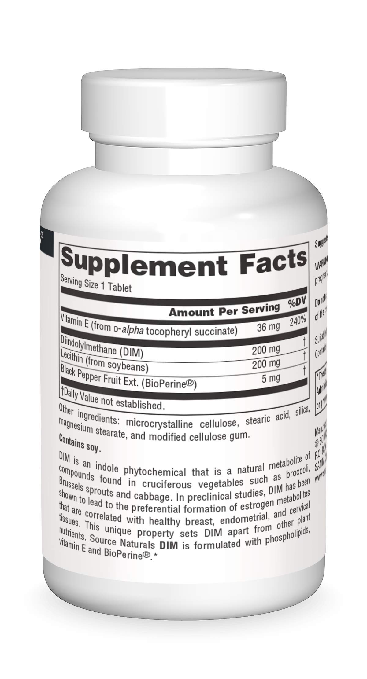 Foto 4 pulgar | Supplement Source Naturals Dim Diindolilmetano 200 Mg 30 Comprimidos - Venta Internacional.