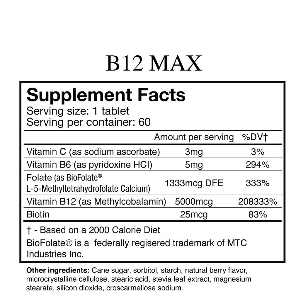 Foto 5 pulgar | Suplemento De Folato B12 B6 Sublingual Biodisponible De Wellgenix - Venta Internacional.