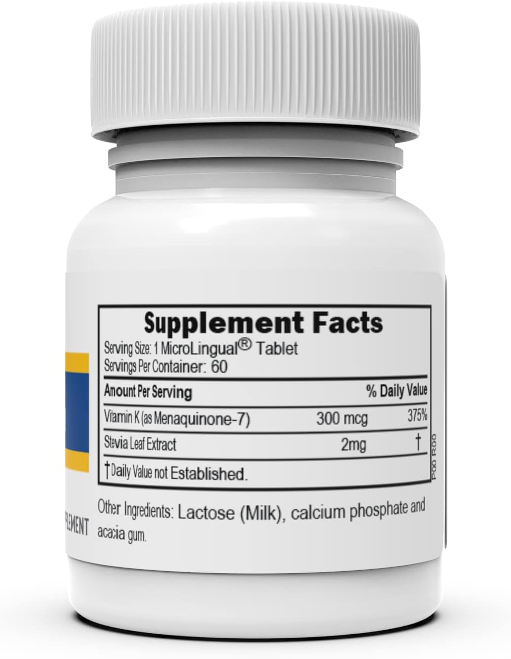 Foto 3 pulgar | Vitamina K2 Mk-7 300 Mcg De Fuente Superior Microlingual, 60 Tabletas - Venta Internacional.