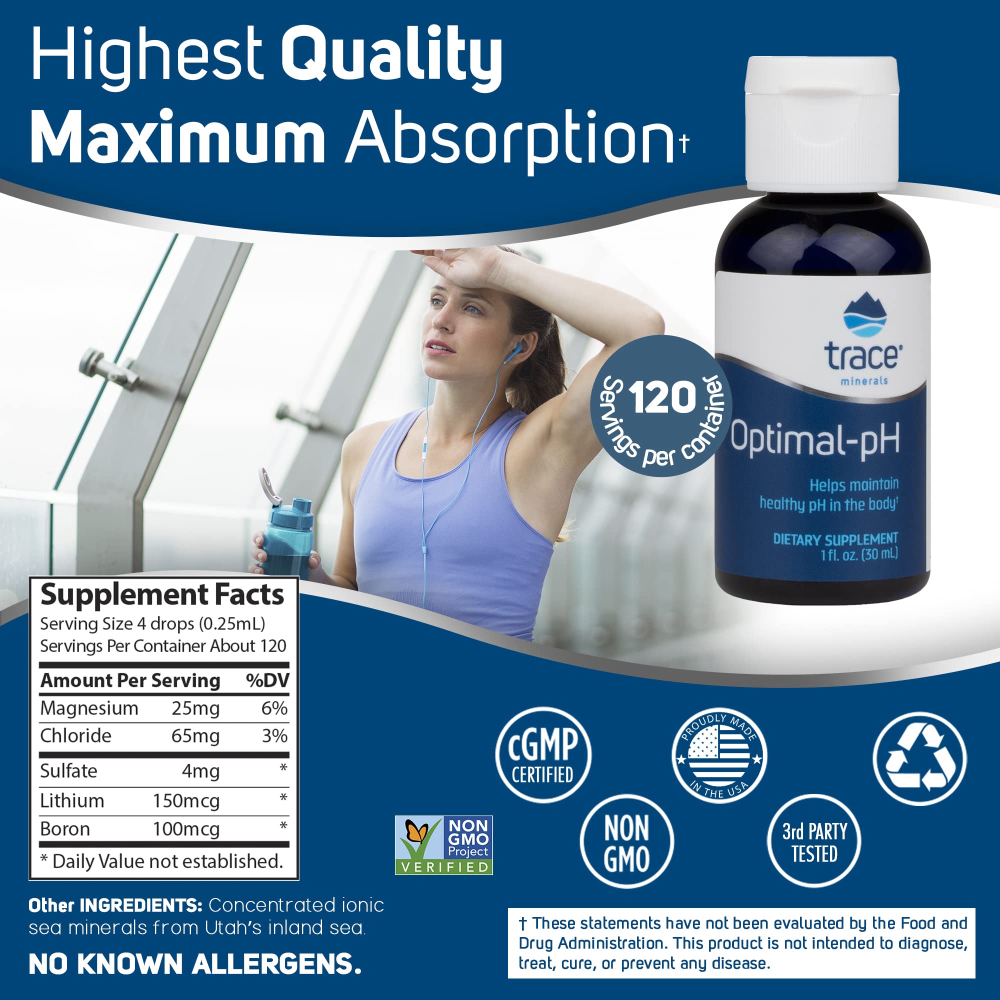 Foto 4 pulgar | Suplemento Trace Minerals Optimal Ph Concentrado 30 Ml - Venta Internacional.