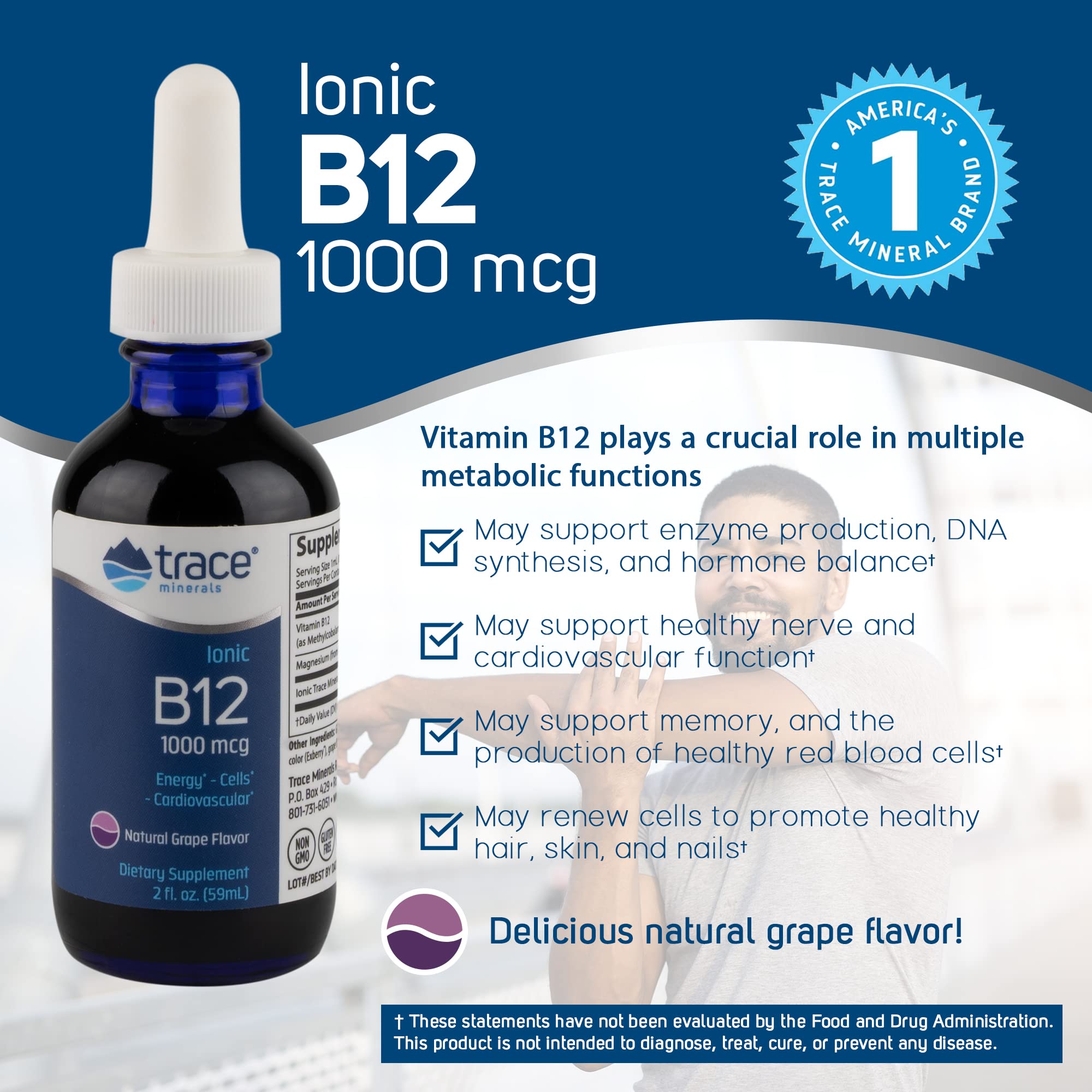 Foto 3 pulgar | Suplemento Dietético, Oligoelementos, Vitamina B12 Iónica Líquida, 1000 Mcg, 30 Ml - Venta Internacional.