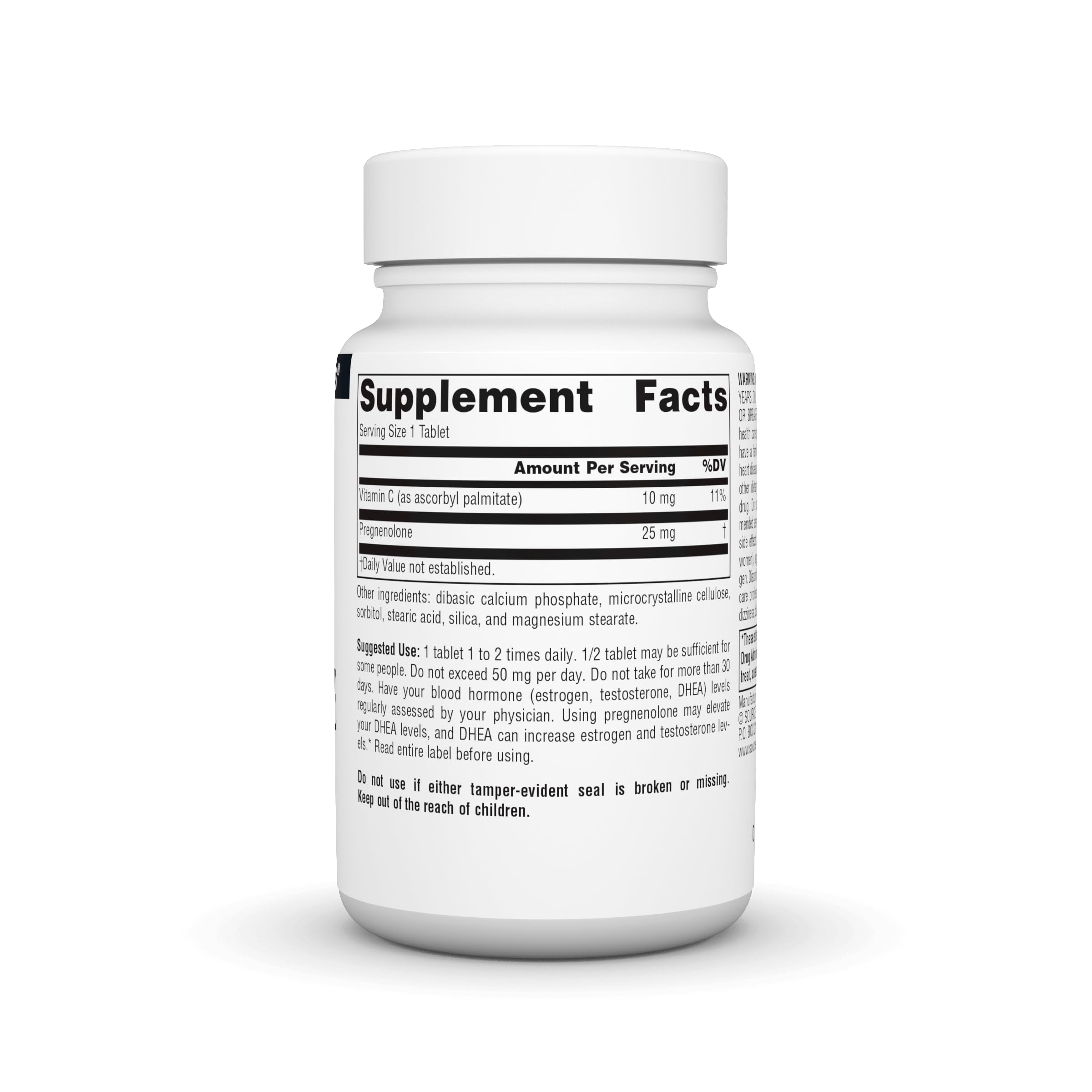 Foto 3 pulgar | Pregnenolona Supplement Source Naturals 25 Mg - 120 Comprimidos - Venta Internacional.