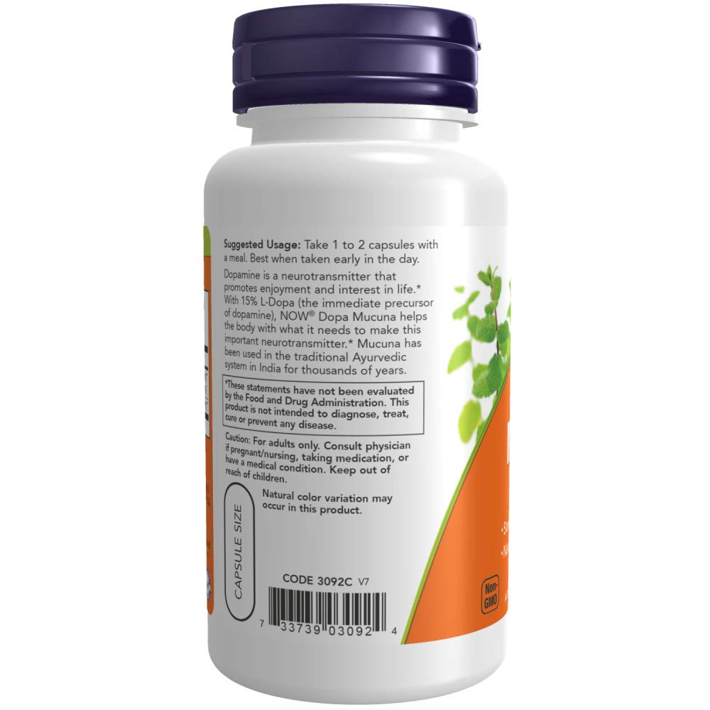Foto 3 pulgar | Suplemento Now Foods Dopa Mucuna 90 Vcaps (paquete De 2) - Venta Internacional.