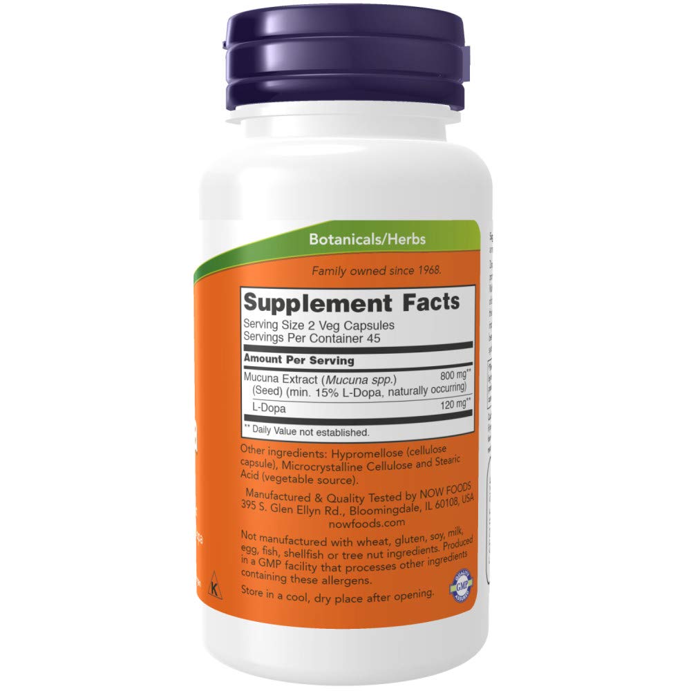 Foto 4 pulgar | Suplemento Now Foods Dopa Mucuna 90 Vcaps (paquete De 2) - Venta Internacional.
