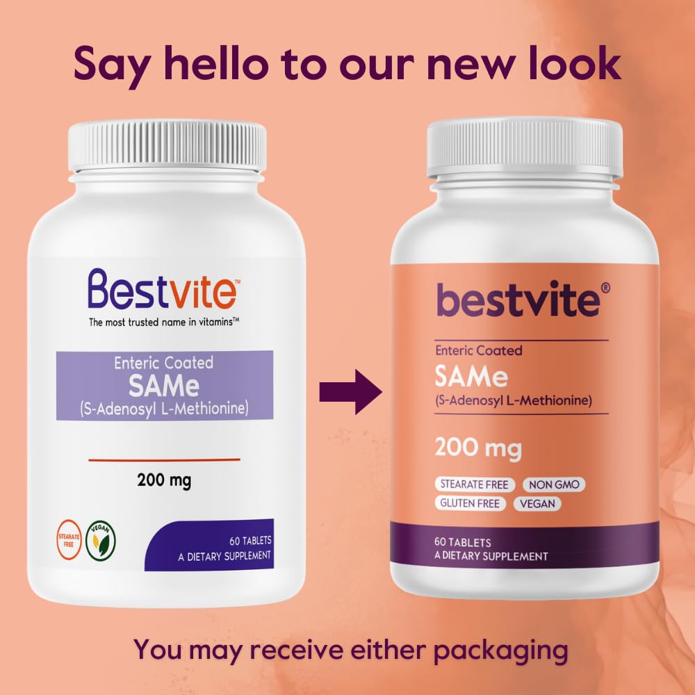 Foto 4 pulgar | Suplemento Bestvite Sam-e En Tabletas De 200 Mg (60 Tabletas), Paquete De 1 - Venta Internacional.