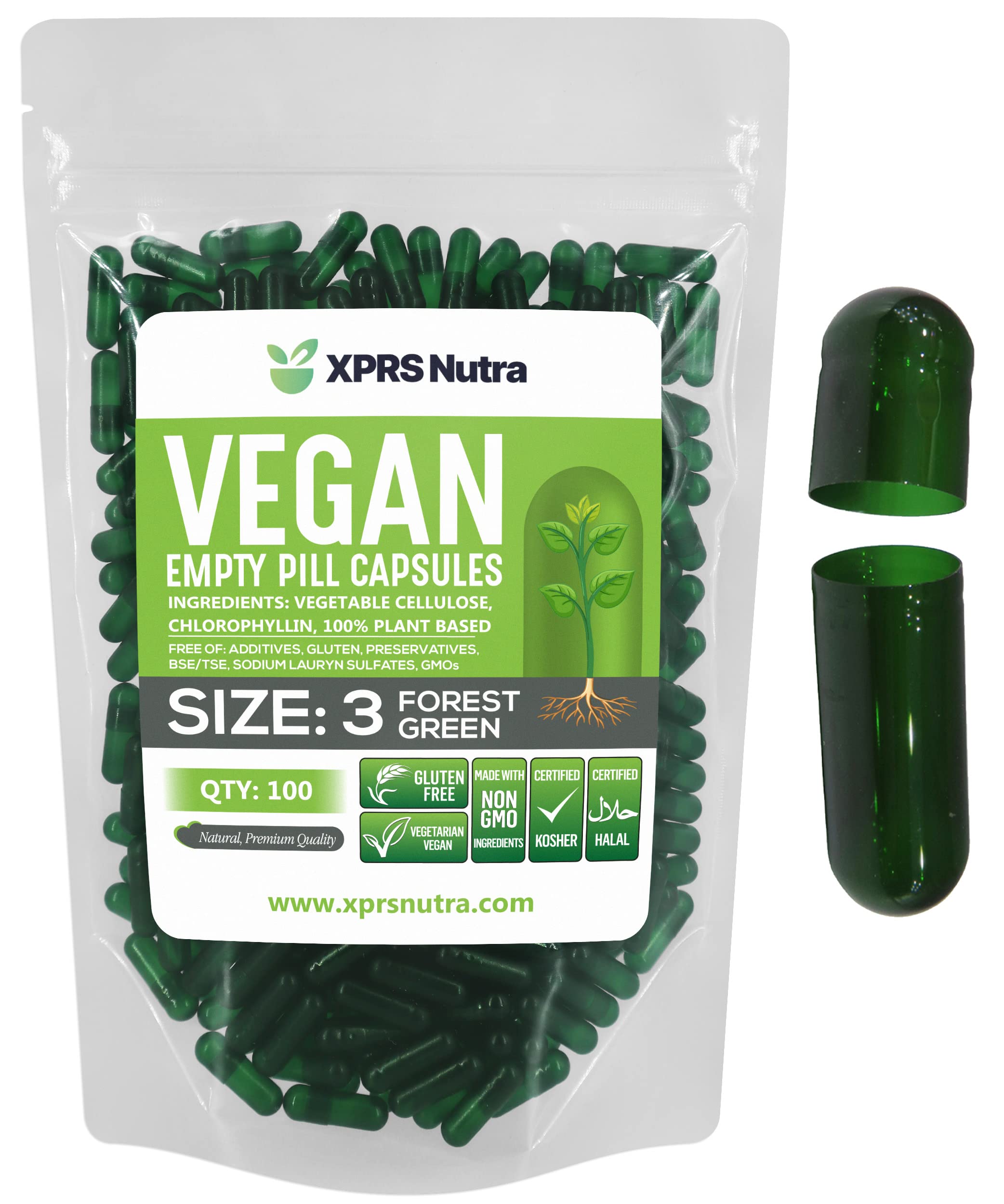 Foto 2 pulgar | Cápsulas Vacías Xprs Nutra Tamaño 3, Cápsulas Veganas De 100 Unidades - Venta Internacional.